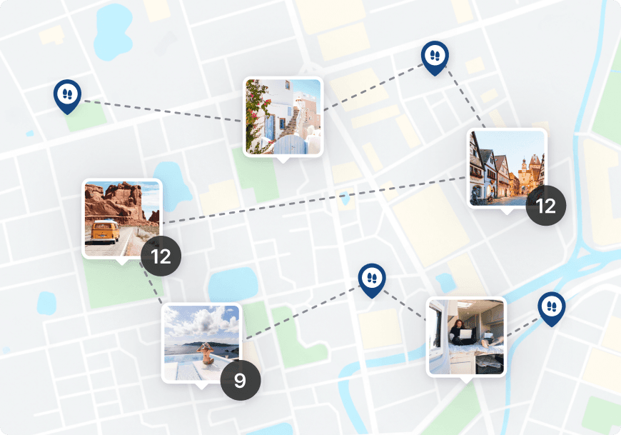 여행 지도 기능